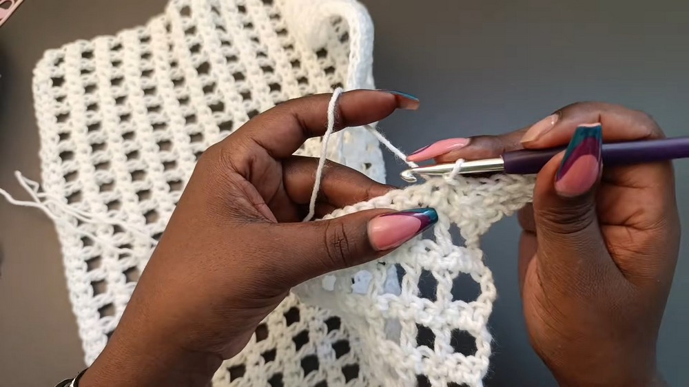 Crochet Mesh Long Sleeve Top Pattern