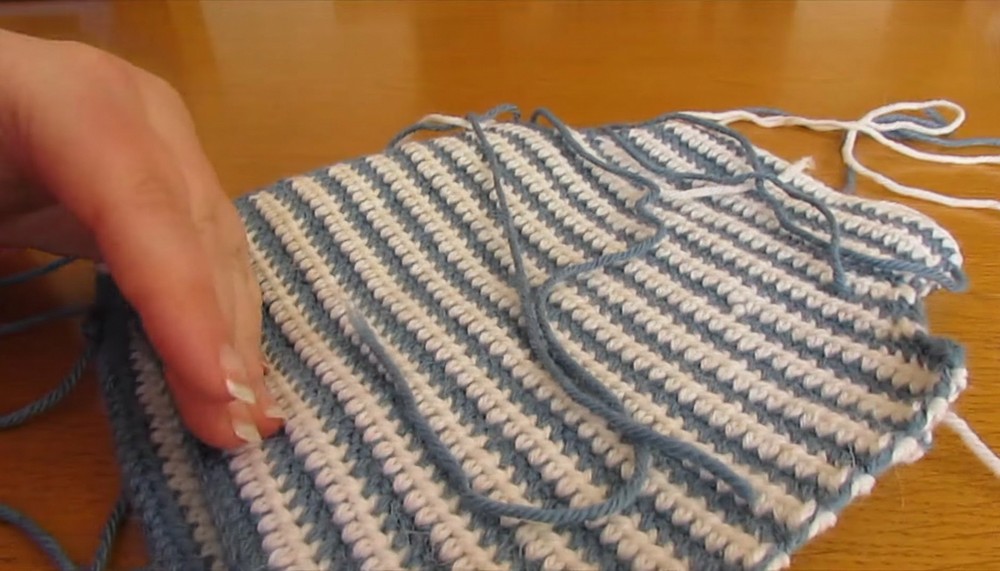 Crochet Striped Baby Romper 