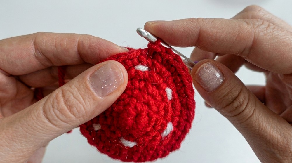 Crochet Mushroom Earrings Pattern