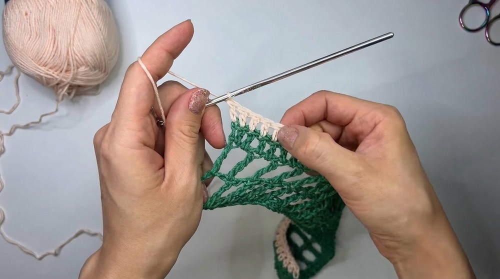 Crochet Ruffled Peplum Top