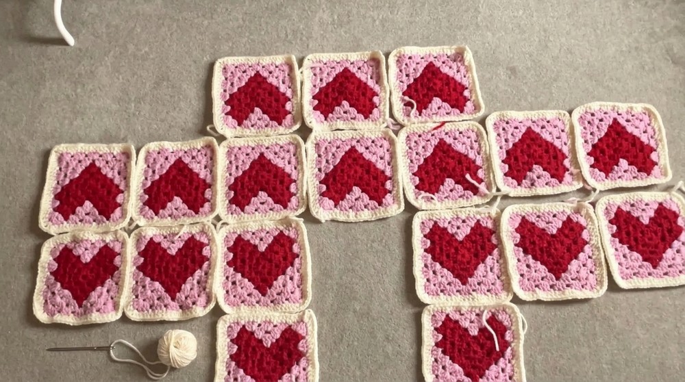 Crochet Heart Granny Cardigan Pattern