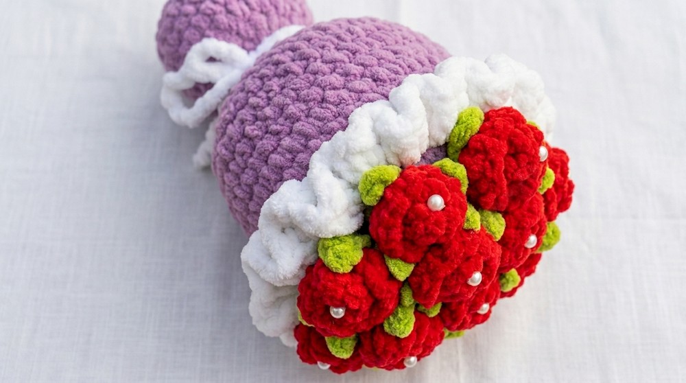Crochet Rose Bouquet Flower Pattern