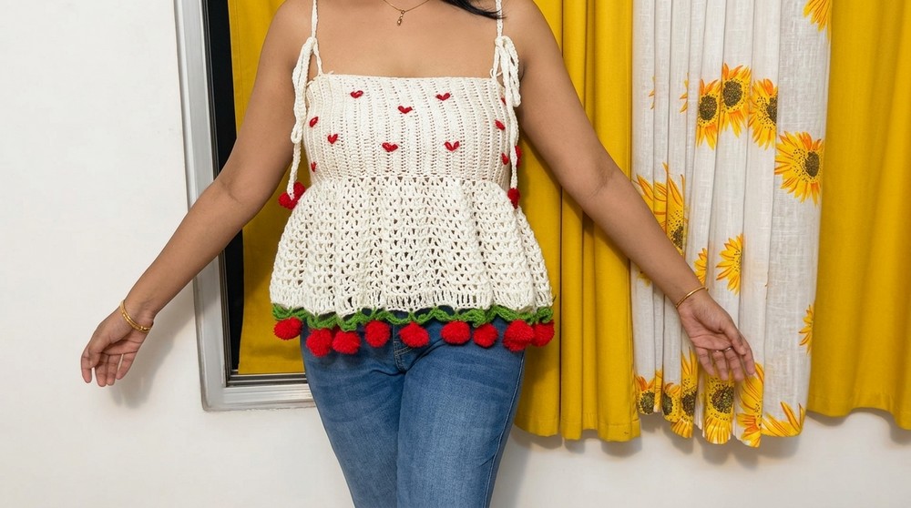 Crochet Rose Bouquet Top Pattern