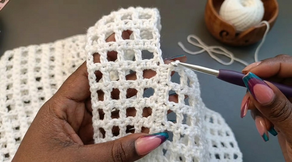 Crochet Mesh Long Sleeve Top Pattern