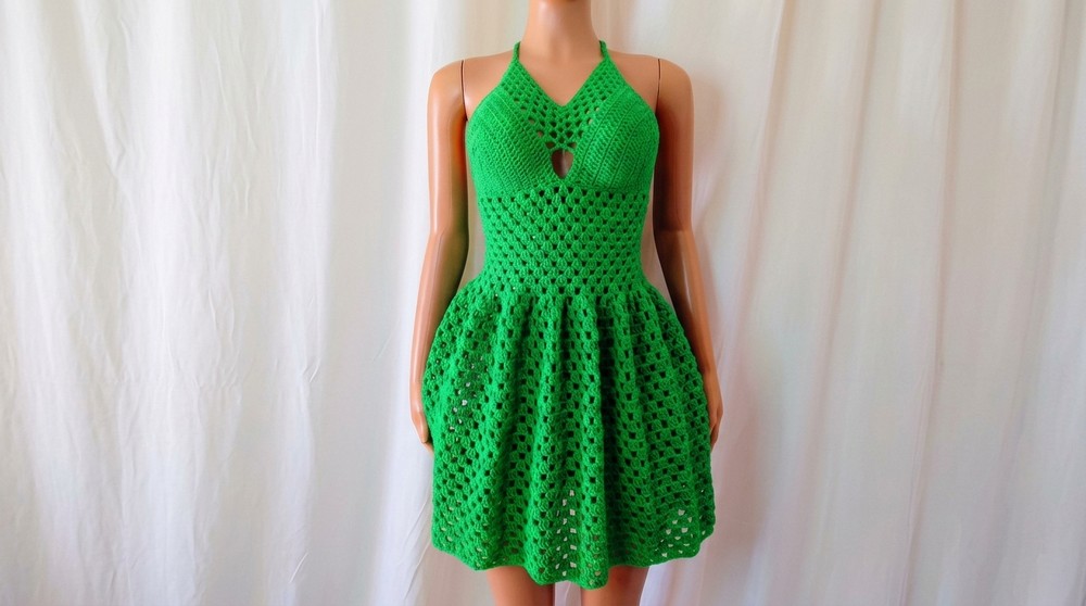 Crochet Granny Flare Dress Pattern