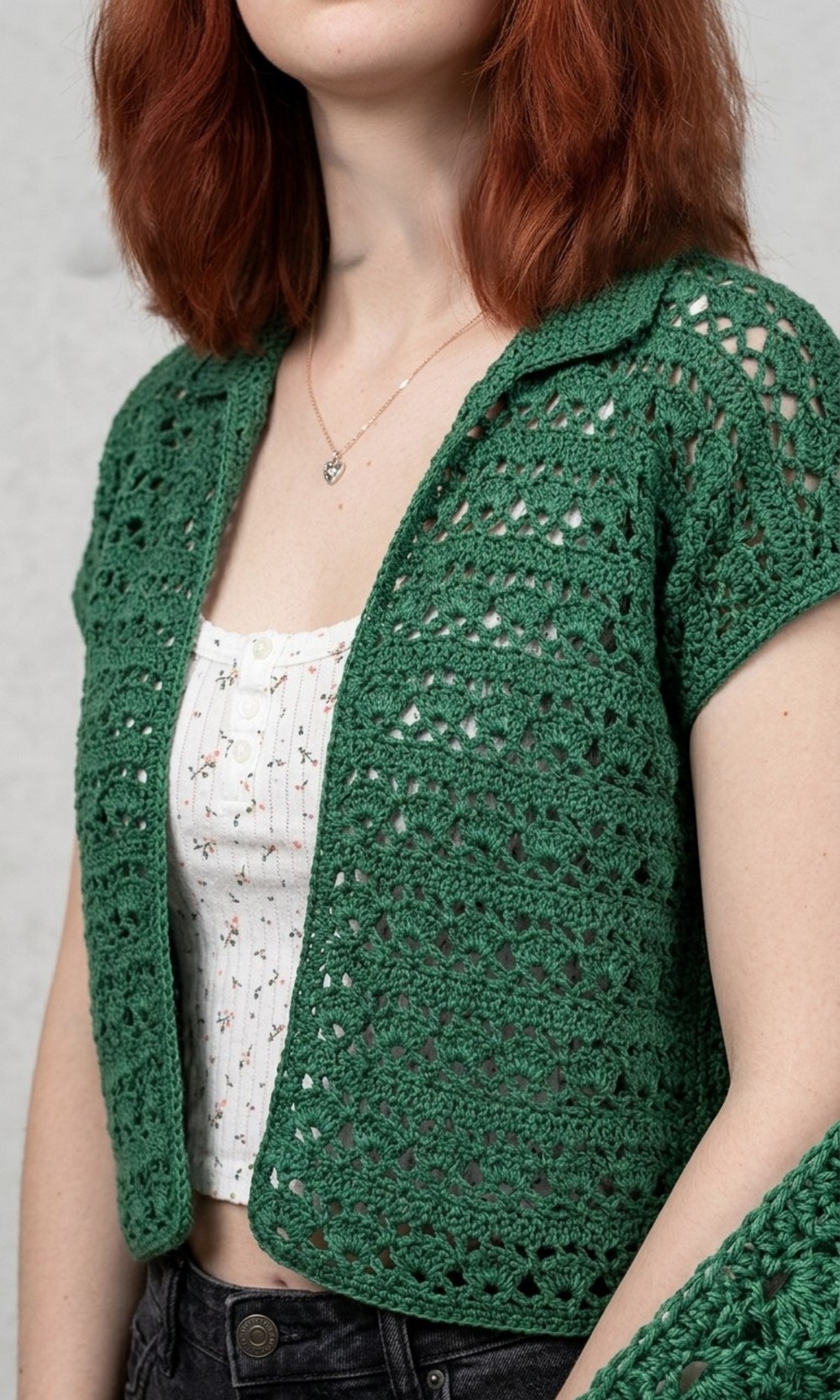 Crochet Lace Mesh Shirt Pattern