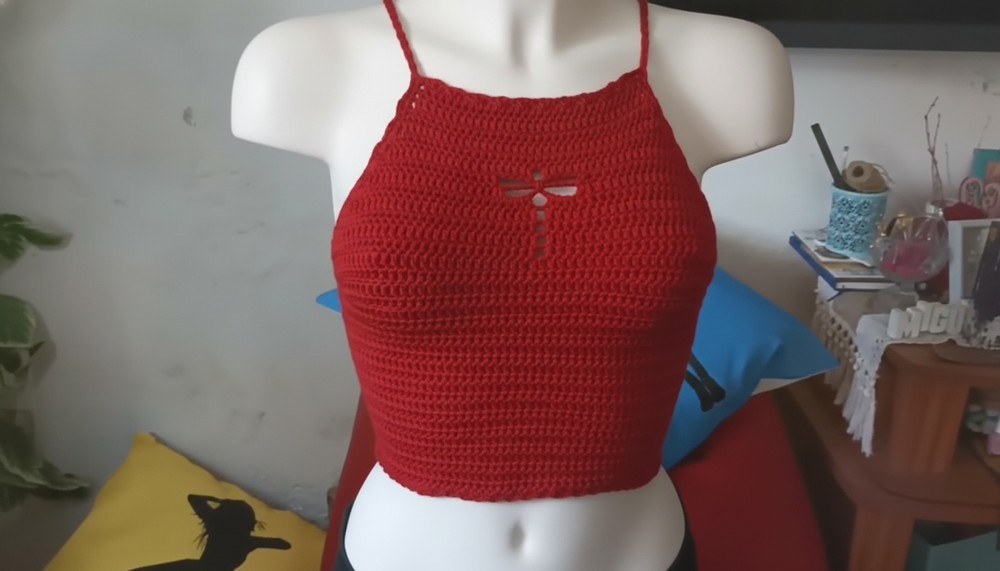 Crochet Dragonfly Halter Top