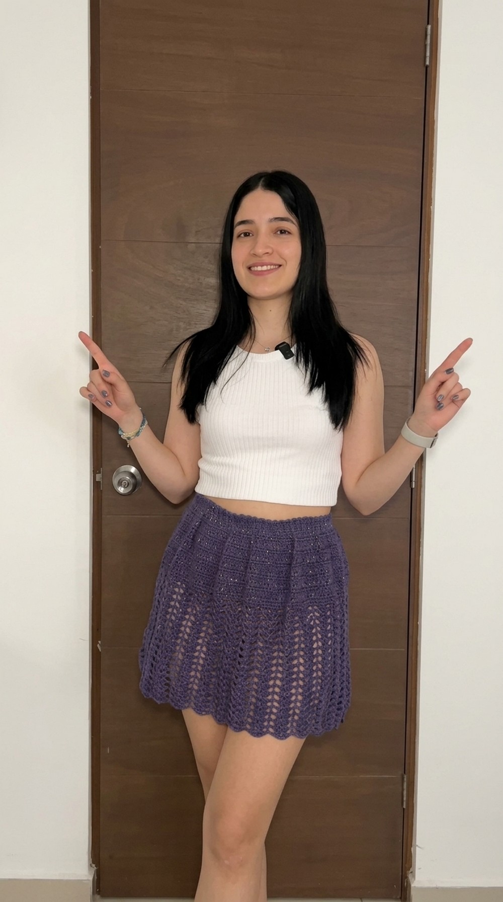 Crochet Mini Mesh Skirt