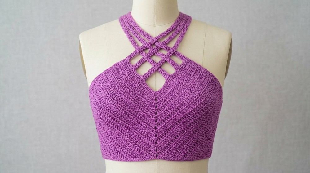 Crochet Halter Crop Top 