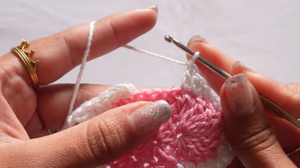 Crochet Heart Granny Square 