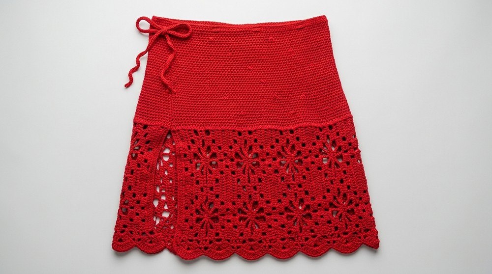 Crochet Flower Lace Skirt Pattern
