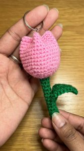 Crochet Tulip Keychain Pattern