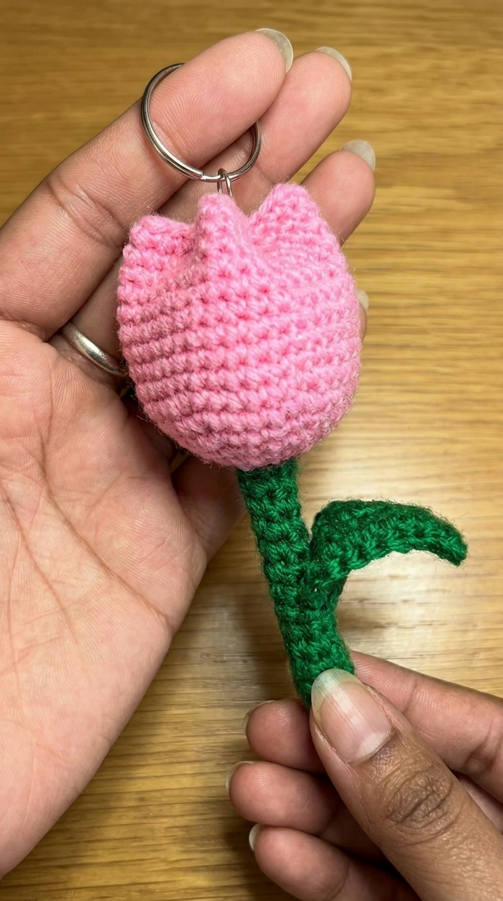 Crochet Tulip Keychain Pattern