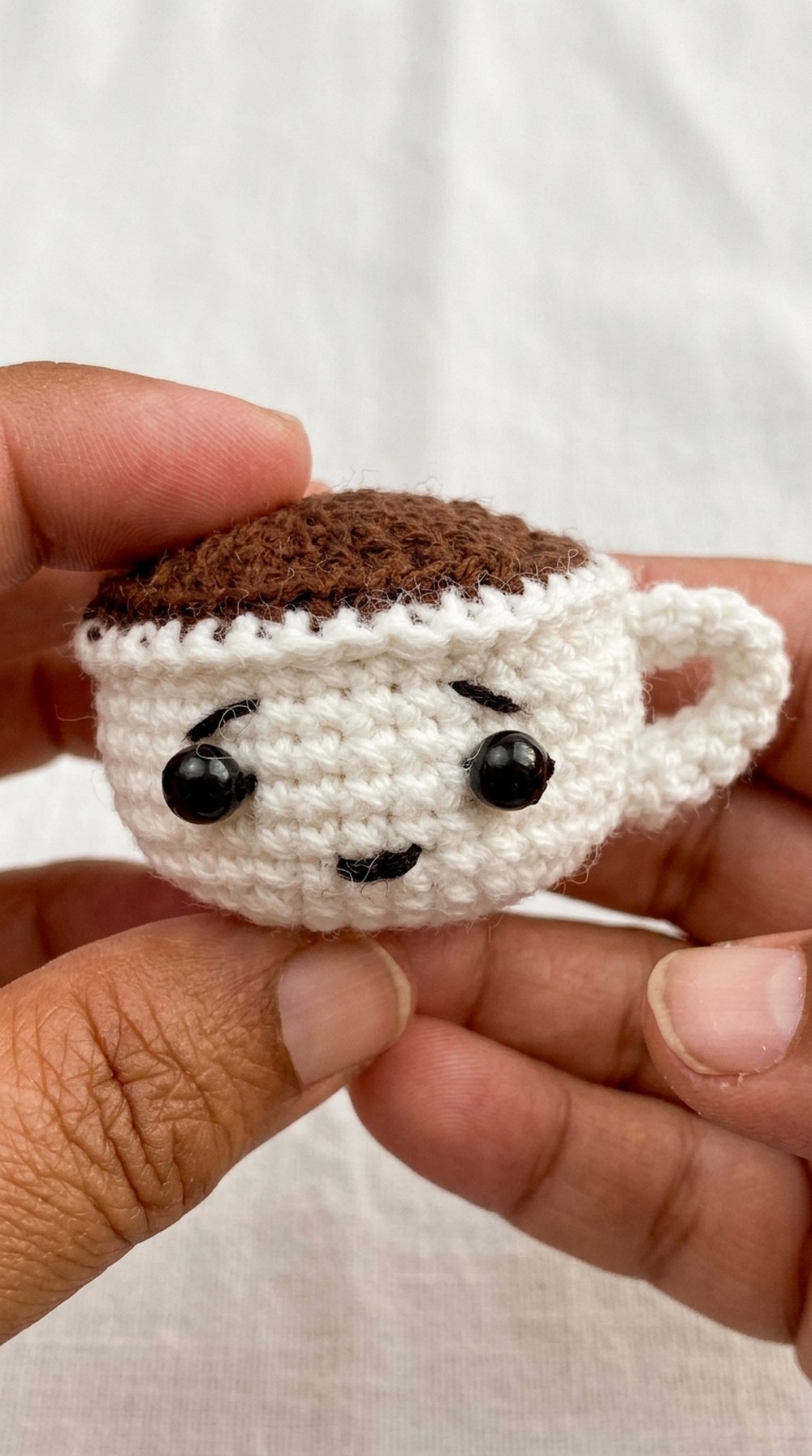 Crochet Coffee Cup Keychain
