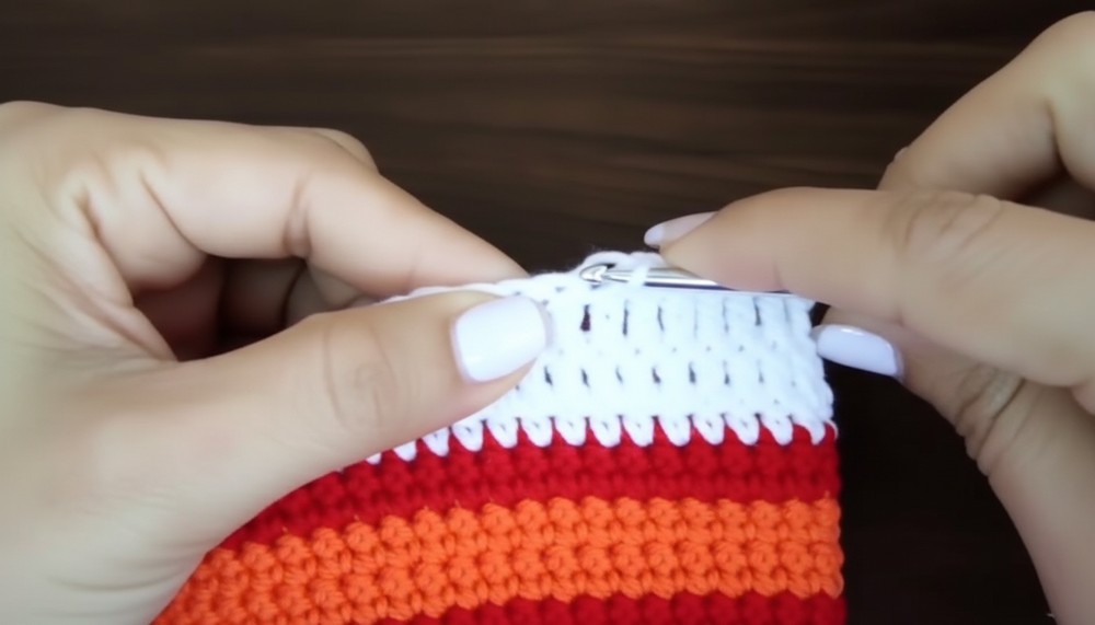 Crochet striped crop top