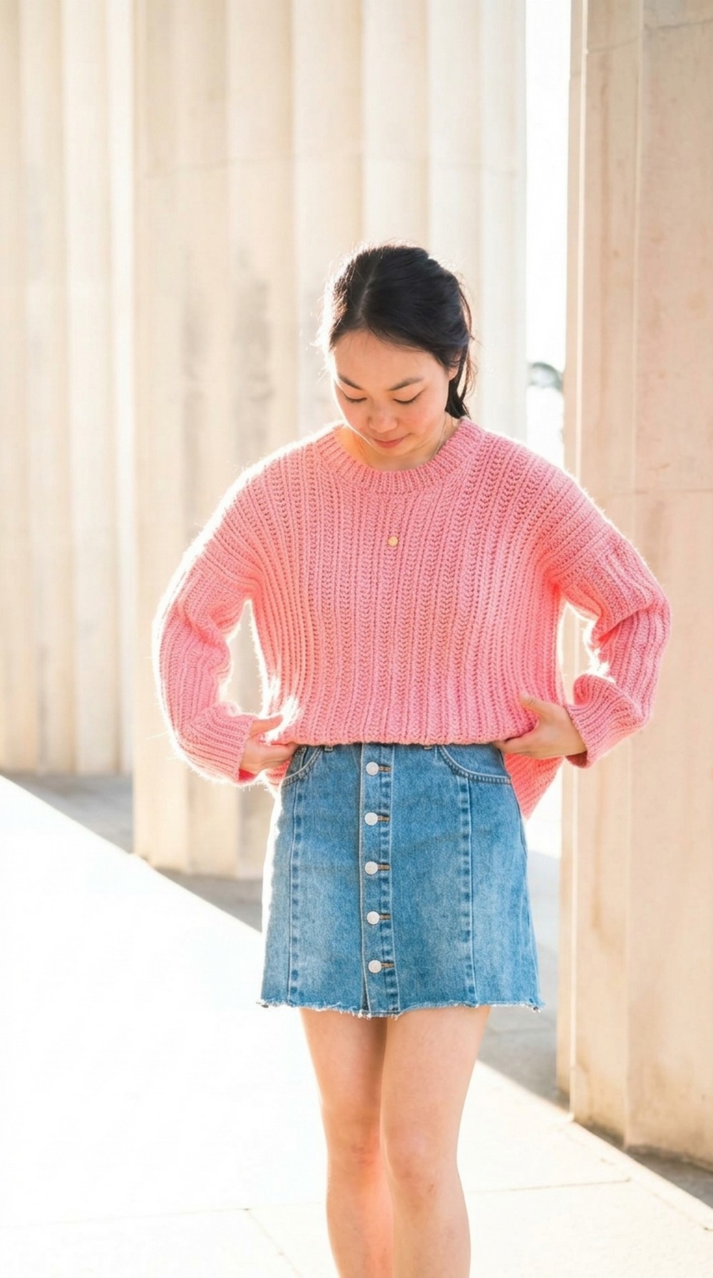 Crochet Ribbed Sweater
