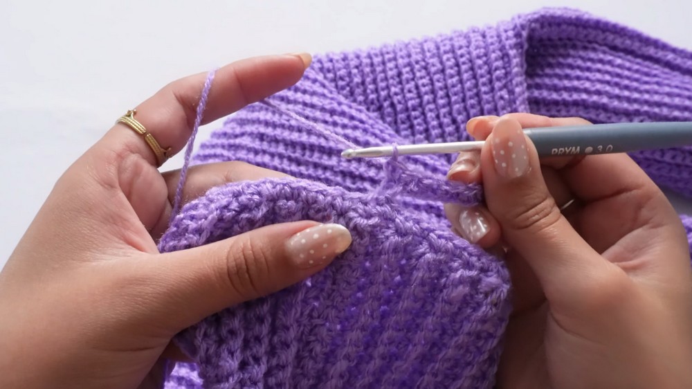 Crochet Ribbed Sweater