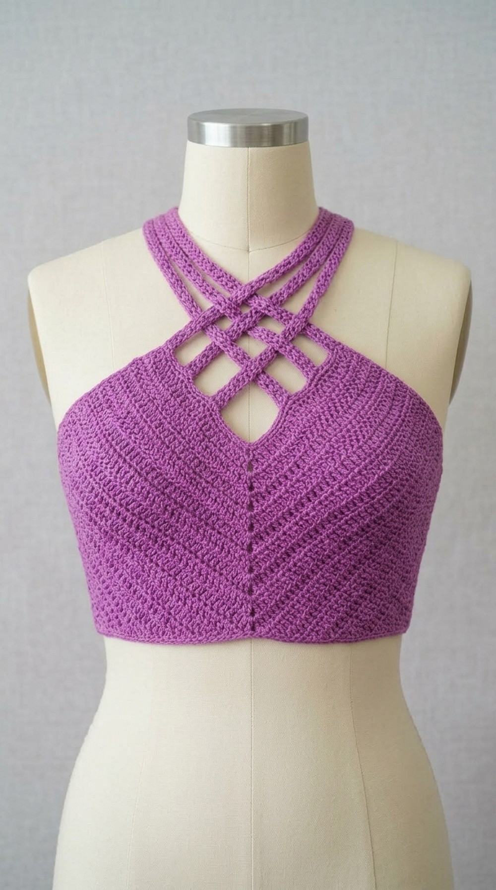 Crochet Halter Crop Top 