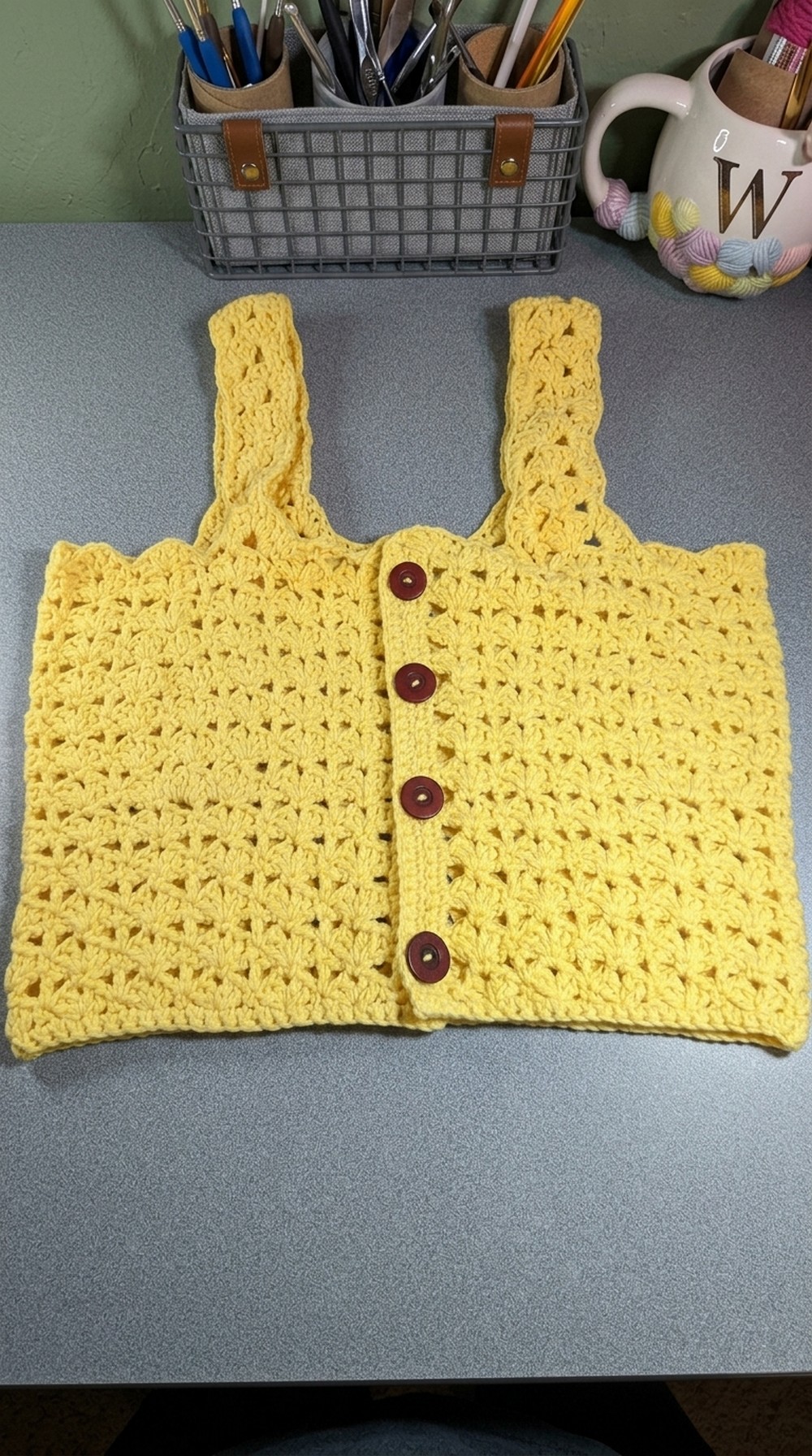 Crochet Striped Crop Top