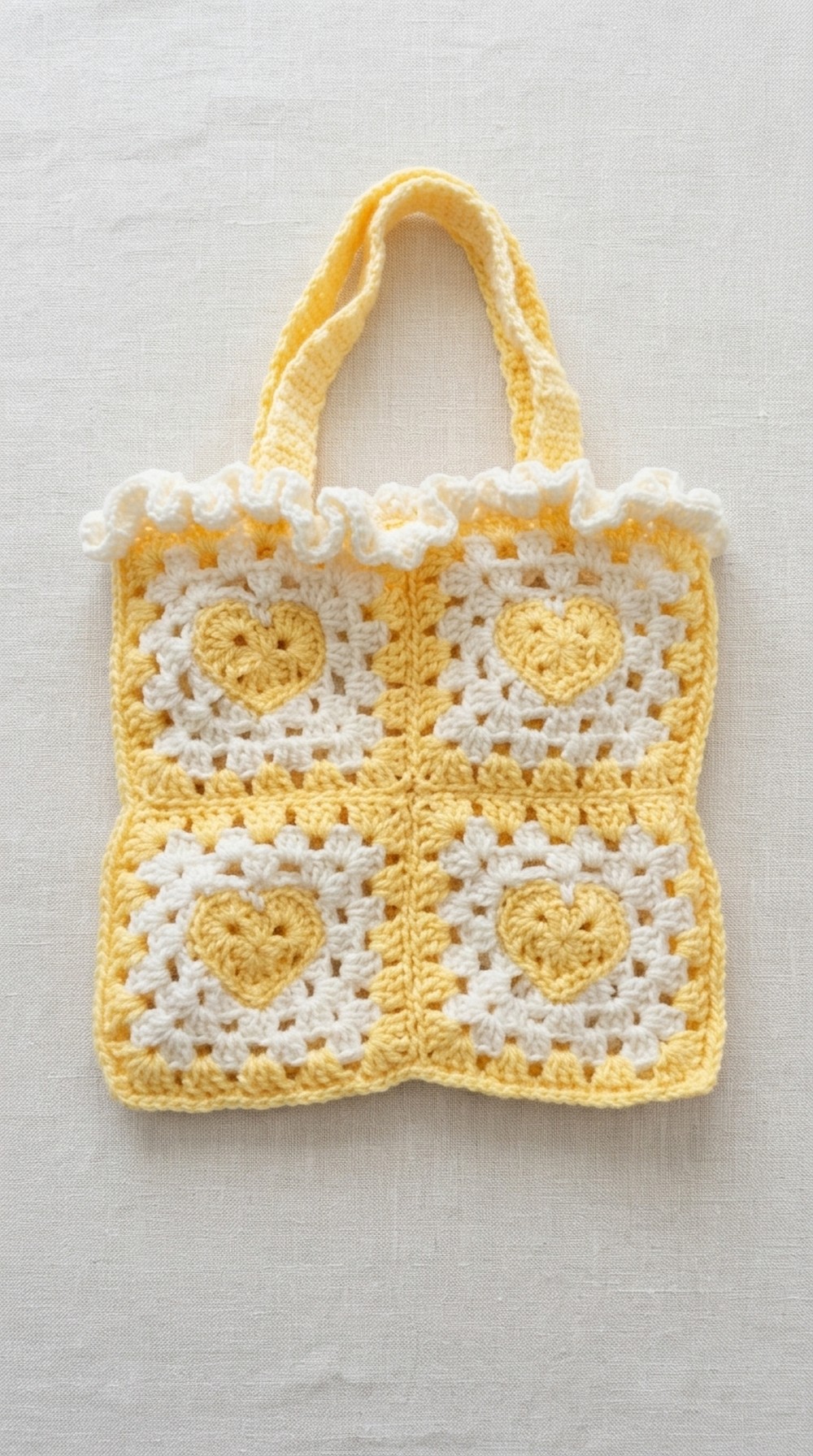 Crochet Heart Granny Square Bag Pattern