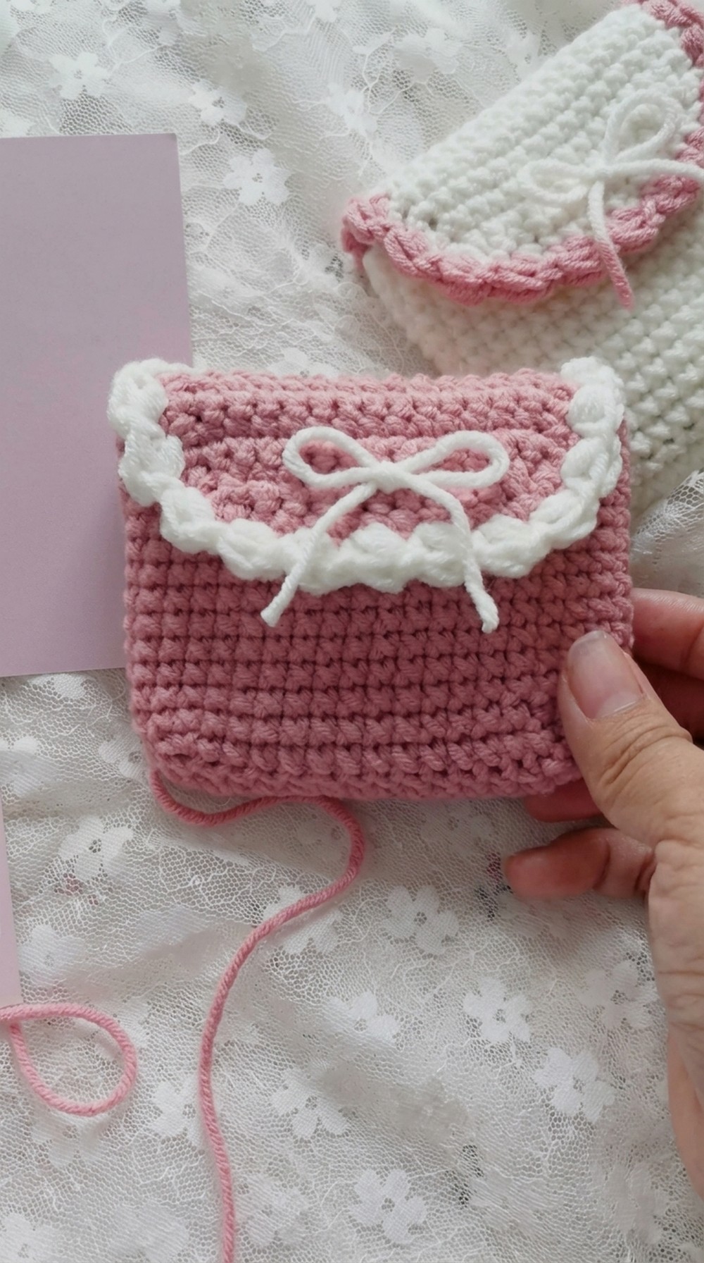Crochet Bow Pouch Pattern