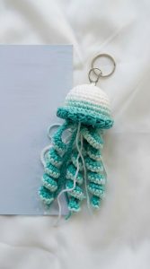 Crochet Jellyfish Keychain