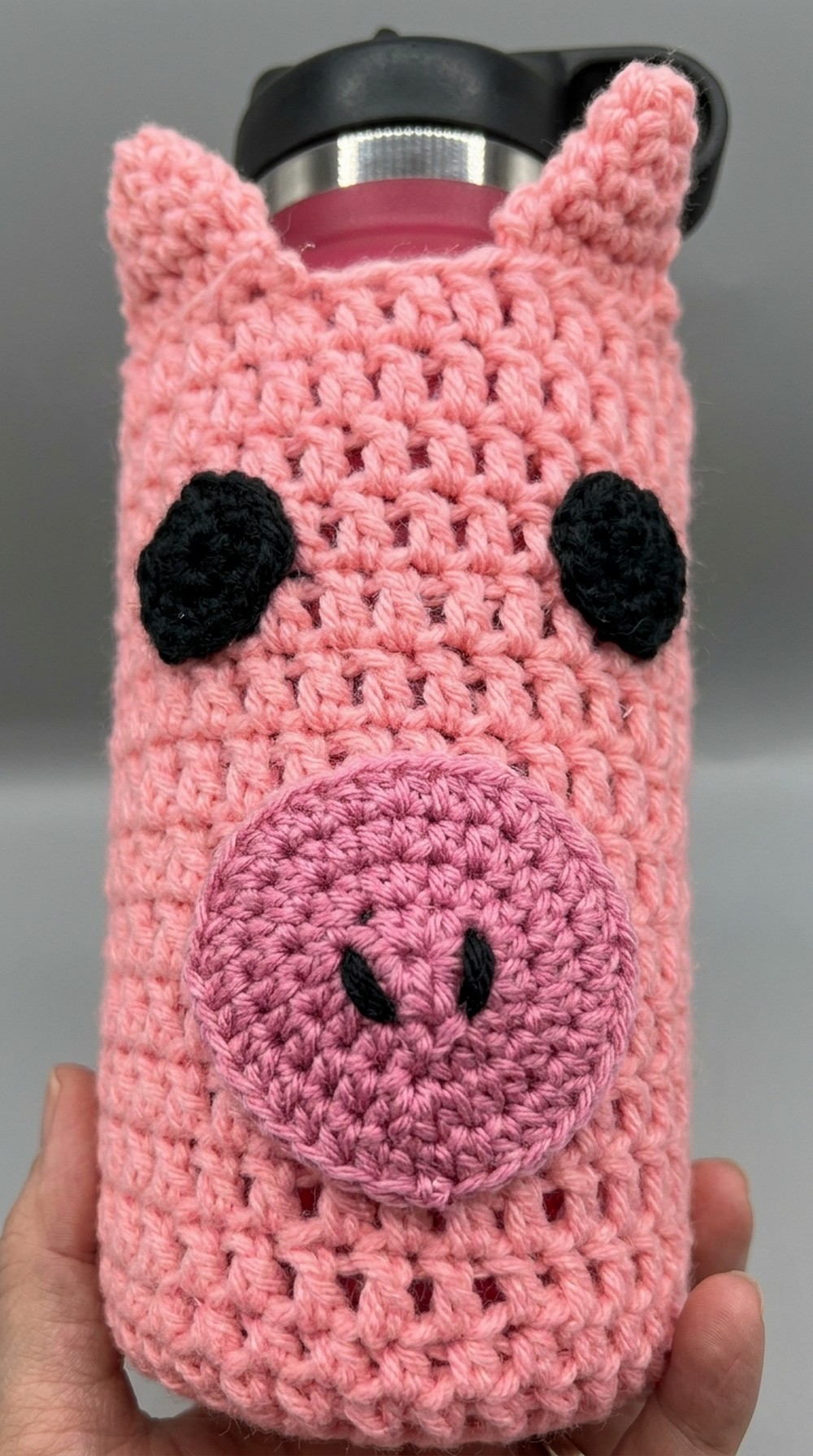 Crochet Pig Bottle Holder Pattern