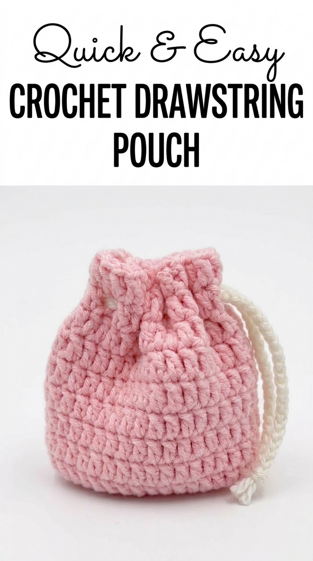 Crochet Drawstring Pouch