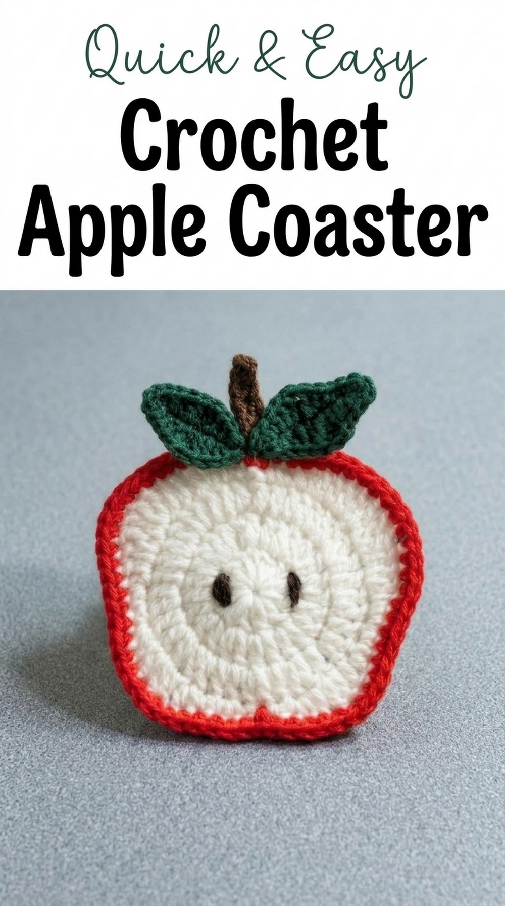 Crochet Apple Coaster