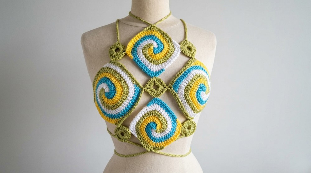 Crochet Swirl Halter Top Pattern