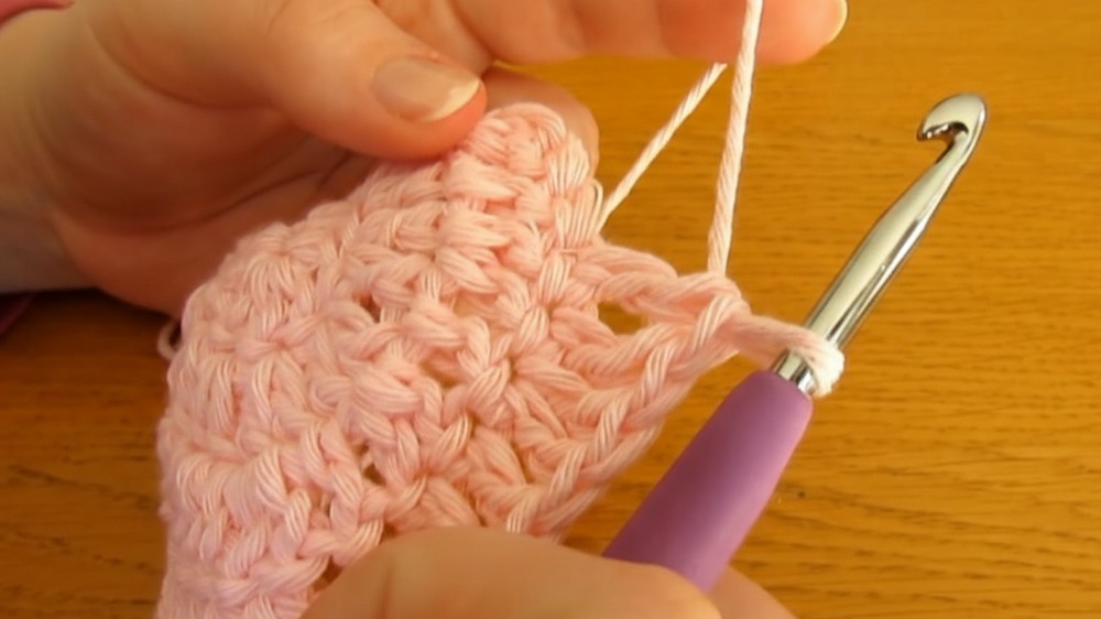 Crochet Coin Purse Heart Button