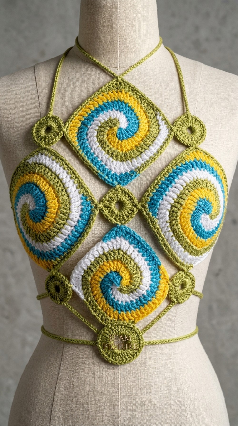 Crochet Swirl Halter Top Pattern