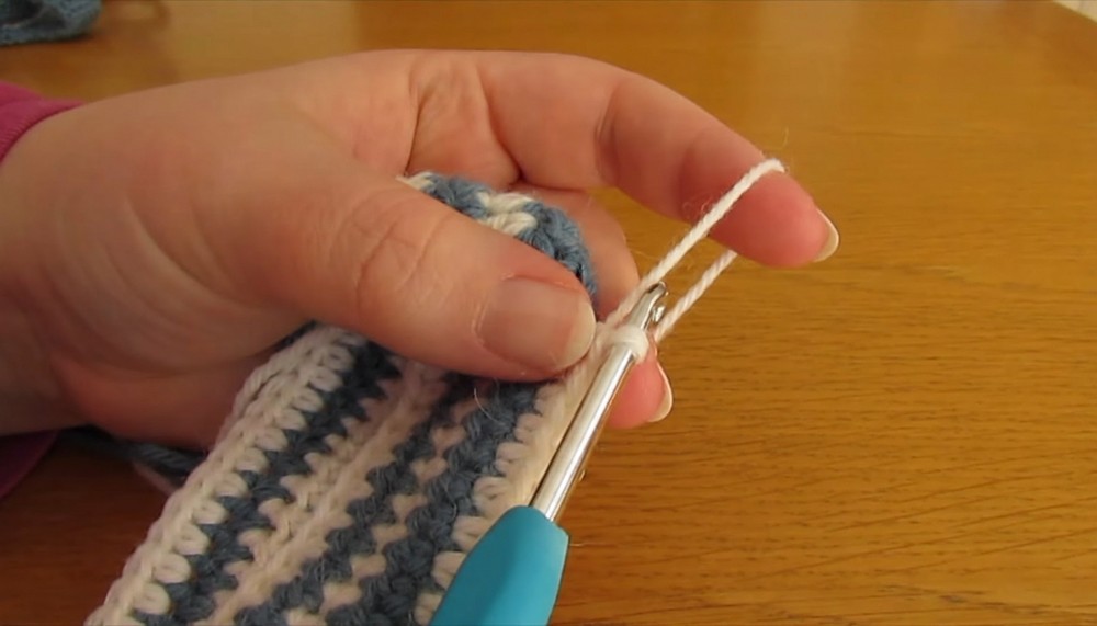 Crochet Striped Baby Romper 