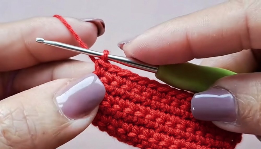  Crochet Heart Keychain
