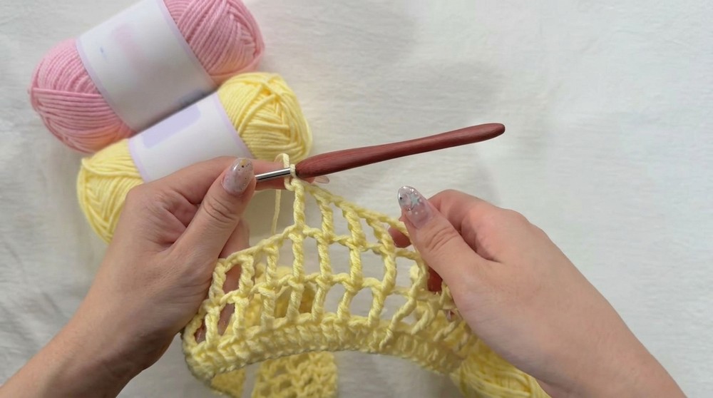 crochet mesh sleeves top