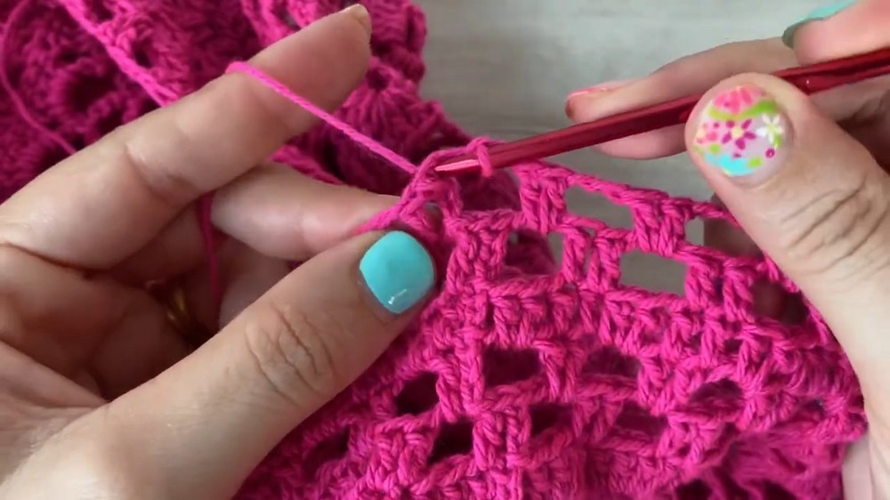 Crochet Ruffle Long Skirt