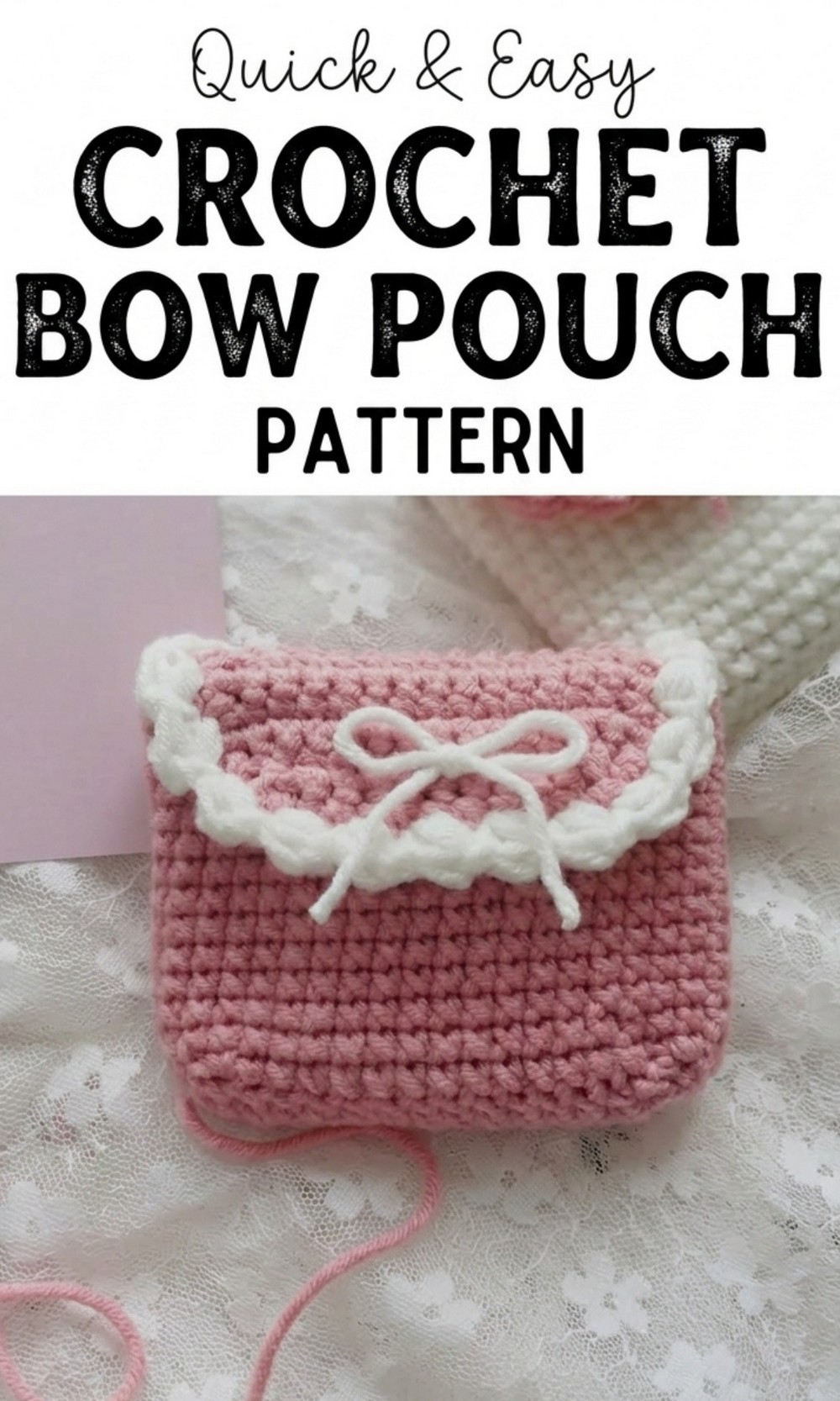 Crochet Bow Pouch Pattern