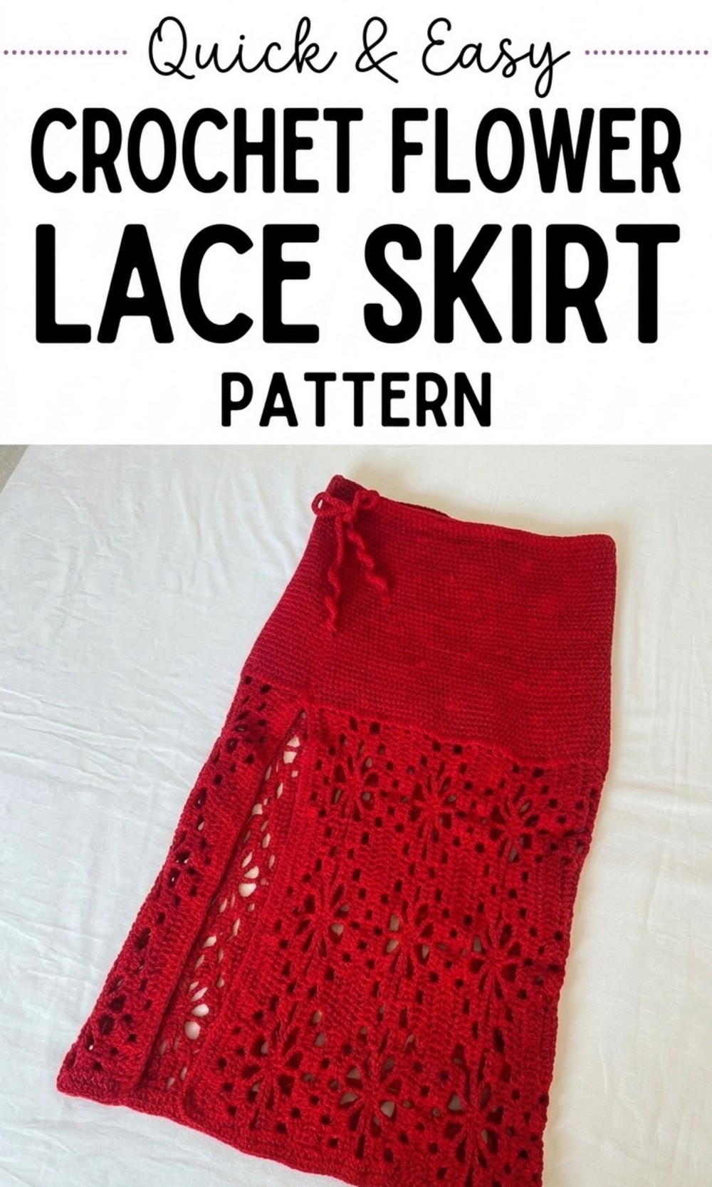 Crochet Flower Lace Skirt Pattern