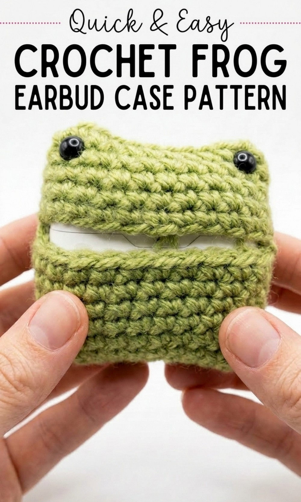 Crochet Frog Earbud Case Pattern