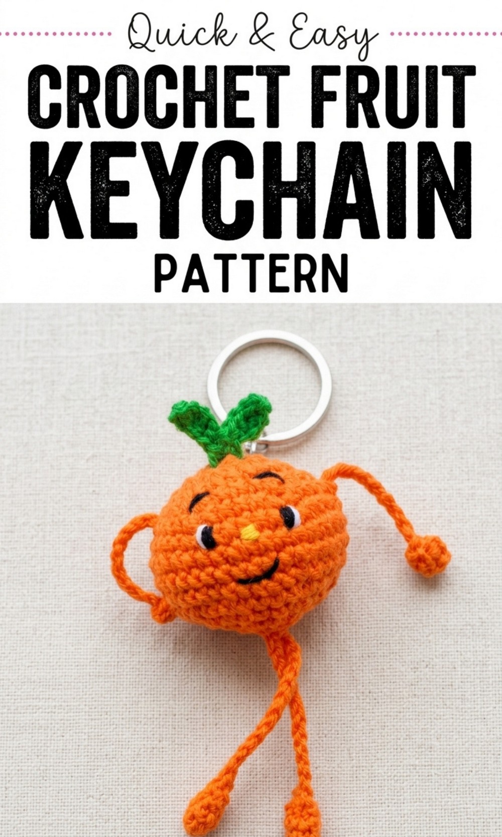 Crochet Fruit Keychain Pattern