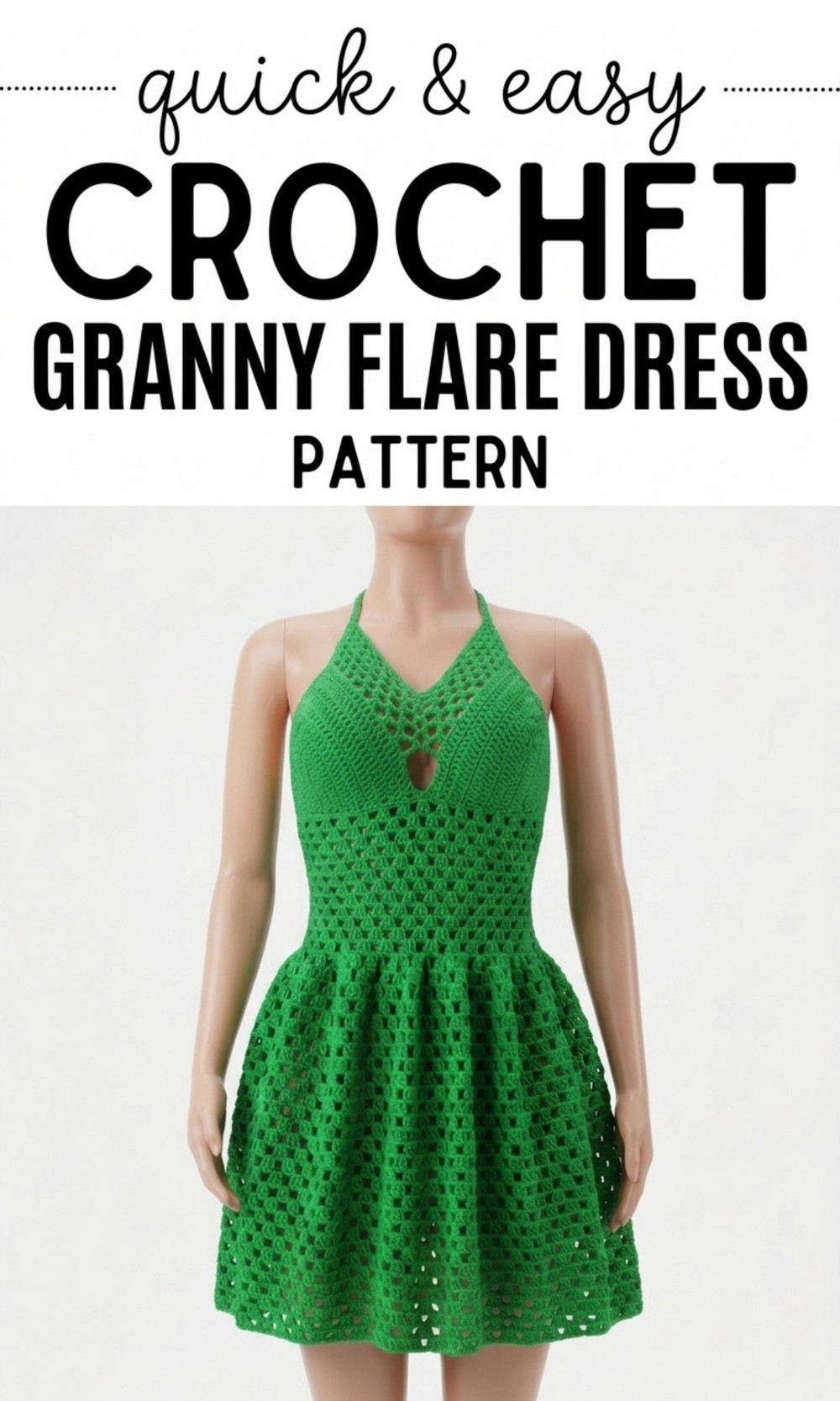 Crochet Granny Flare Dress Pattern