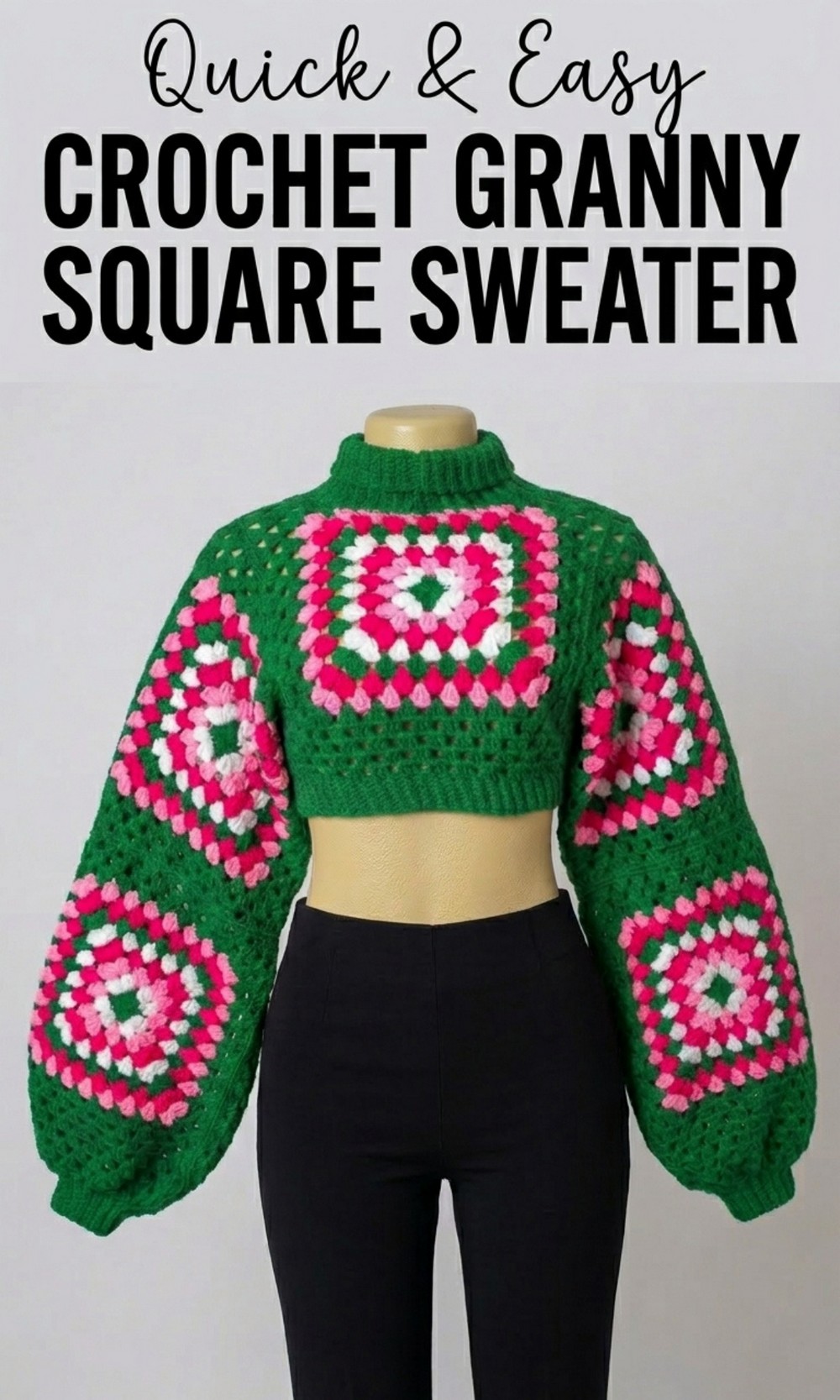 Crochet Granny Square Sweater Pattern
