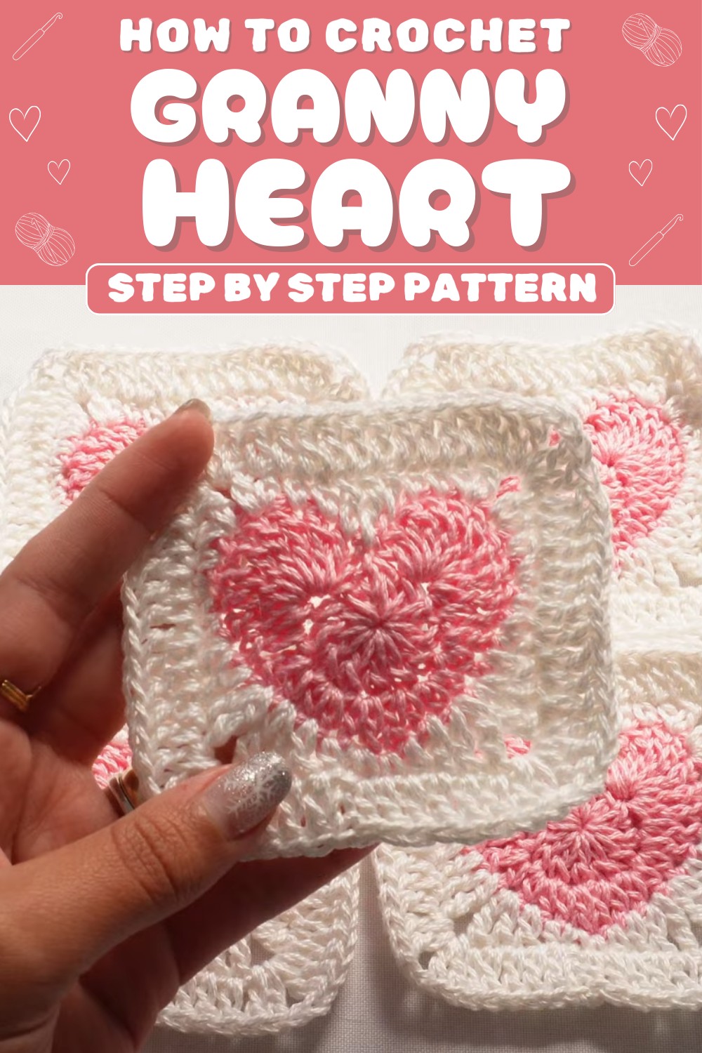 Crochet Heart Granny Square 