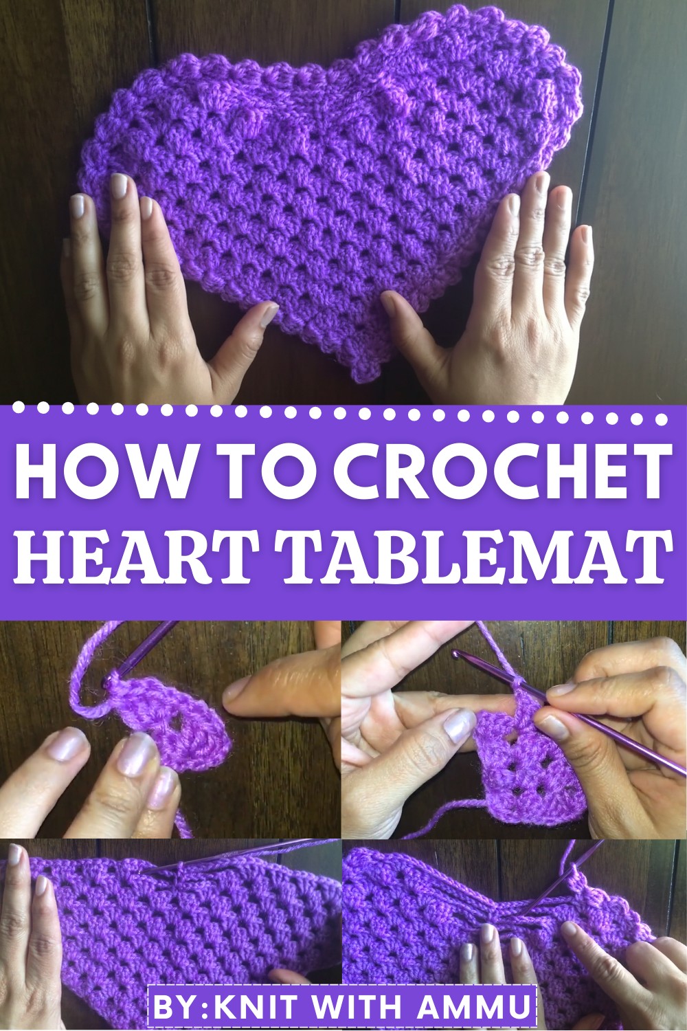 Crochet Heart Tablemat