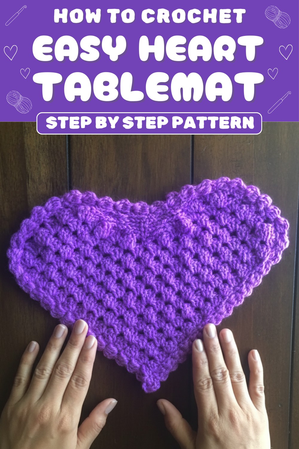 Crochet Heart Tablemat