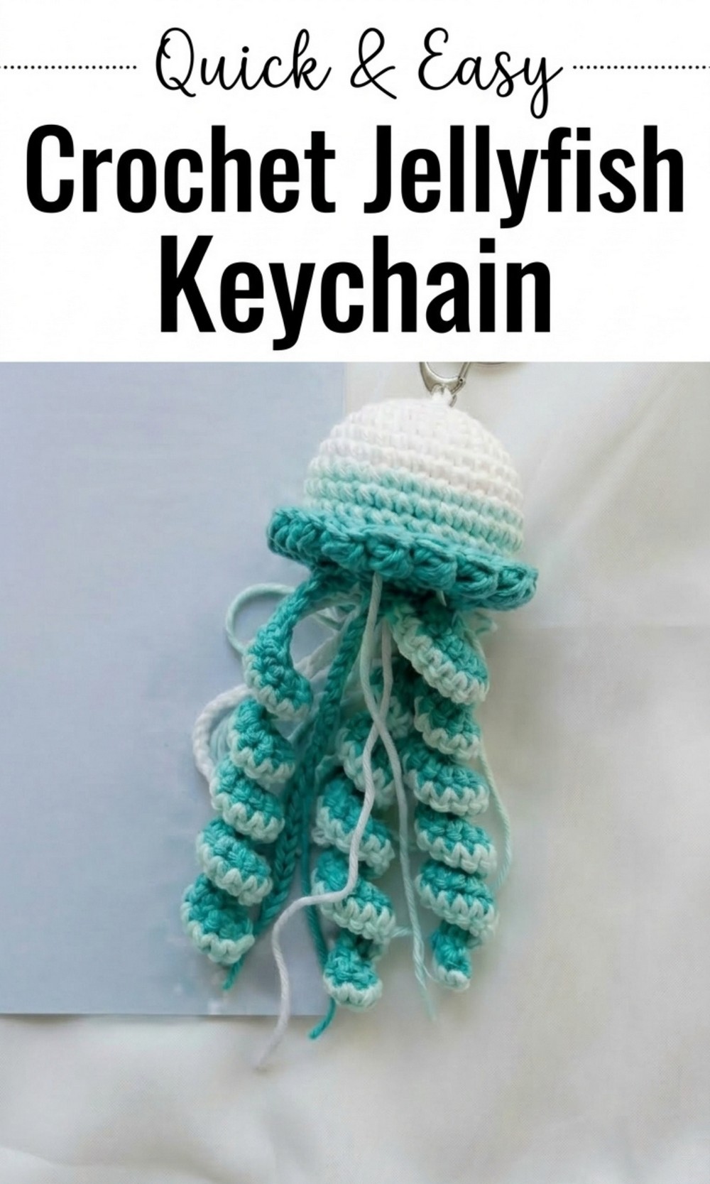 Crochet Jellyfish Keychain