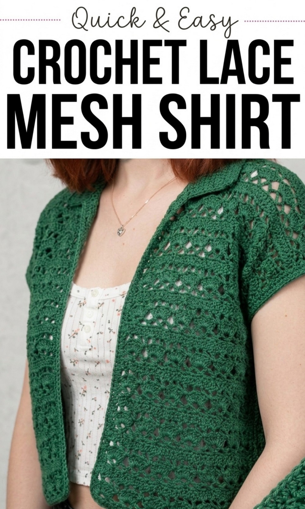 Crochet Lace Mesh Shirt Pattern
