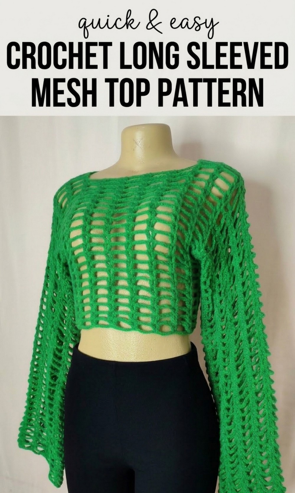 Crochet Long Sleeved Mesh Top Pattern