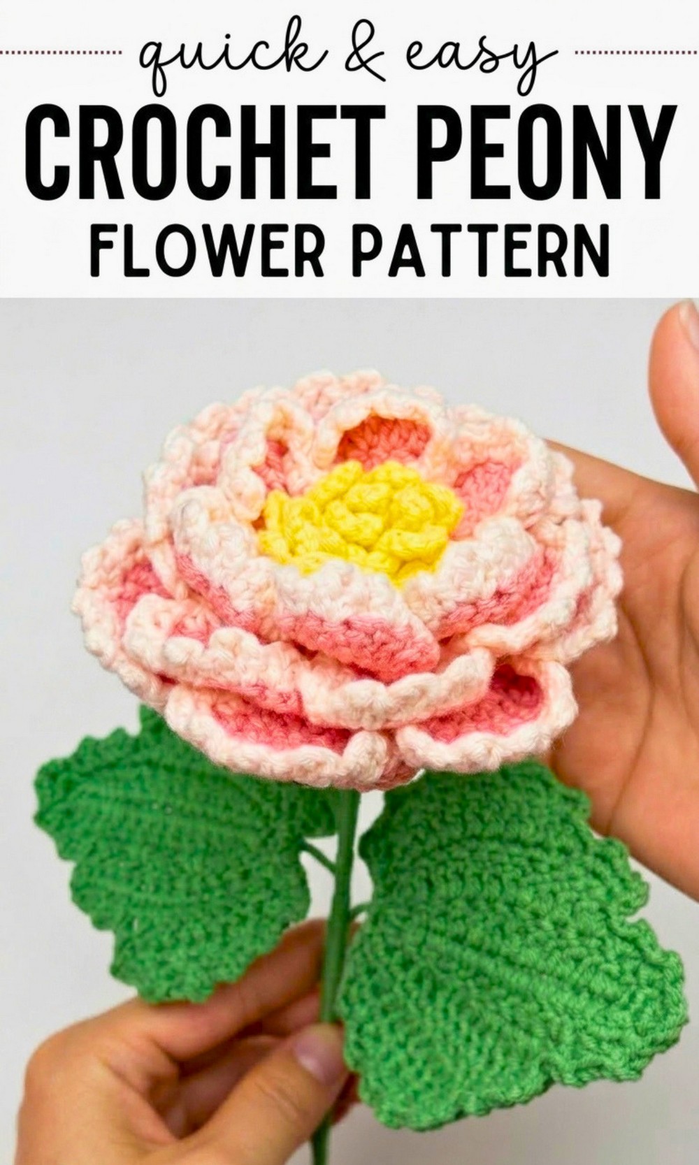 Crochet Peony Flower Pattern