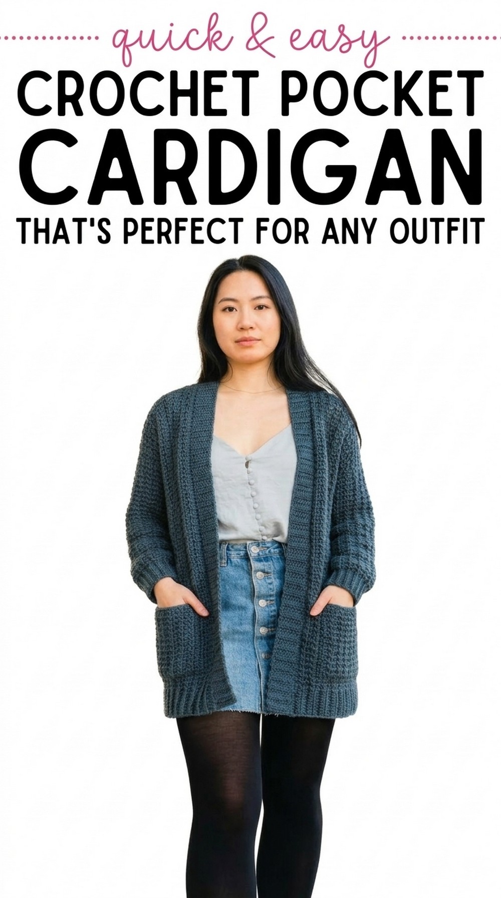 Crochet Pocket Cardigan